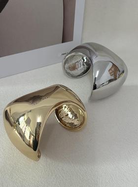 欧美夸张设计感多层金属手镯