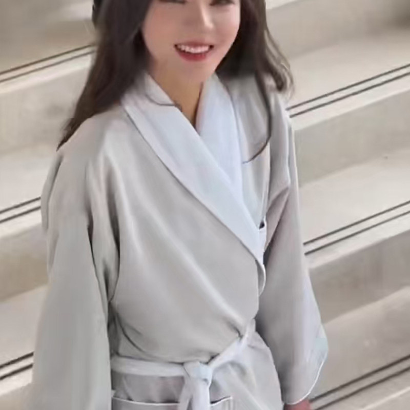 新娘伴娘试纱袍晨袍酒店浴袍男女同款吸水速干秋冬加绒保暖睡袍