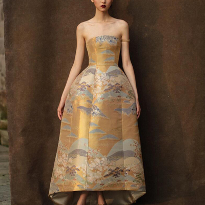 新中式晨拍礼服女新娘高级感轻婚纱超仙轻奢订婚宴出门纱敬酒服长