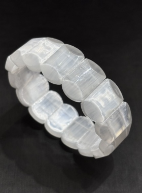 天然石膏石手排手链diy原创diy水晶礼物女生文玩珠宝外贸饰品小众