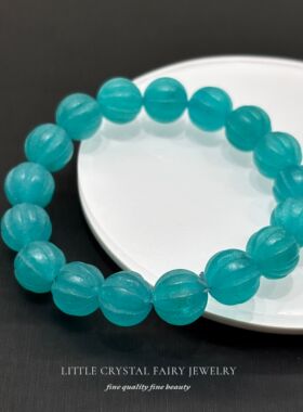 天然石玉髓天河石色南瓜珠手链可diy原创水晶流行礼物女生饰品