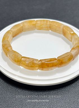 天然黄胶花镯型手牌手链可diy原创水晶手排项链材料外贸小众首饰