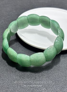 天然东陵玉指甲手牌手链可diy原创水晶外贸饰品小众首饰情侣礼物