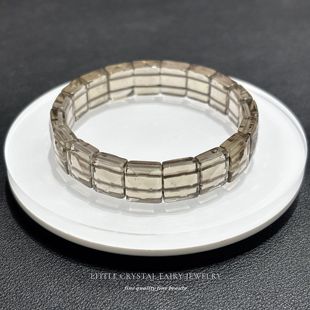 天然茶晶刻面手牌手链可diy原创水晶手排项链材料外贸小众首饰