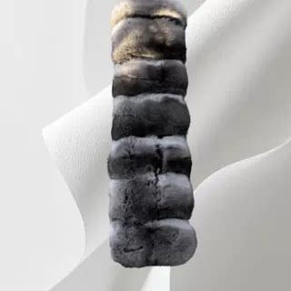 进口南美栗青紫蓝皮草围巾百搭龙猫单面围脖2026款男女冬季保暖