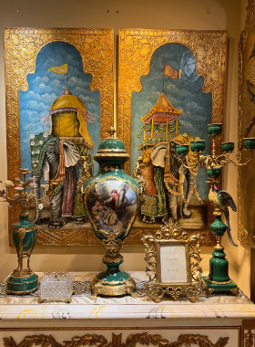 陶瓷礼品配铜烛台欧式乔迁客厅装饰摆件家居玄关餐桌气氛烛座复古