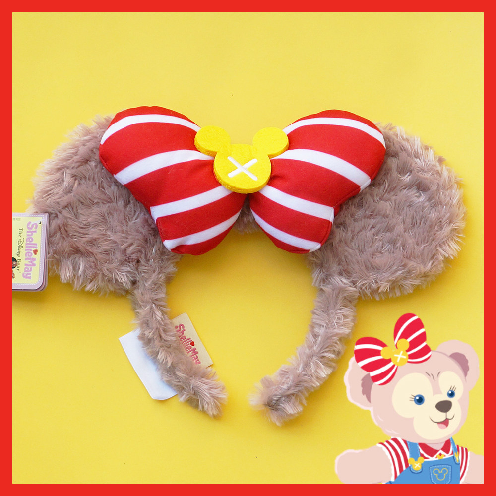 迪士尼发箍雪梨玫新品红黄蝴蝶结达菲情侣发箍星黛露兔头箍拍照