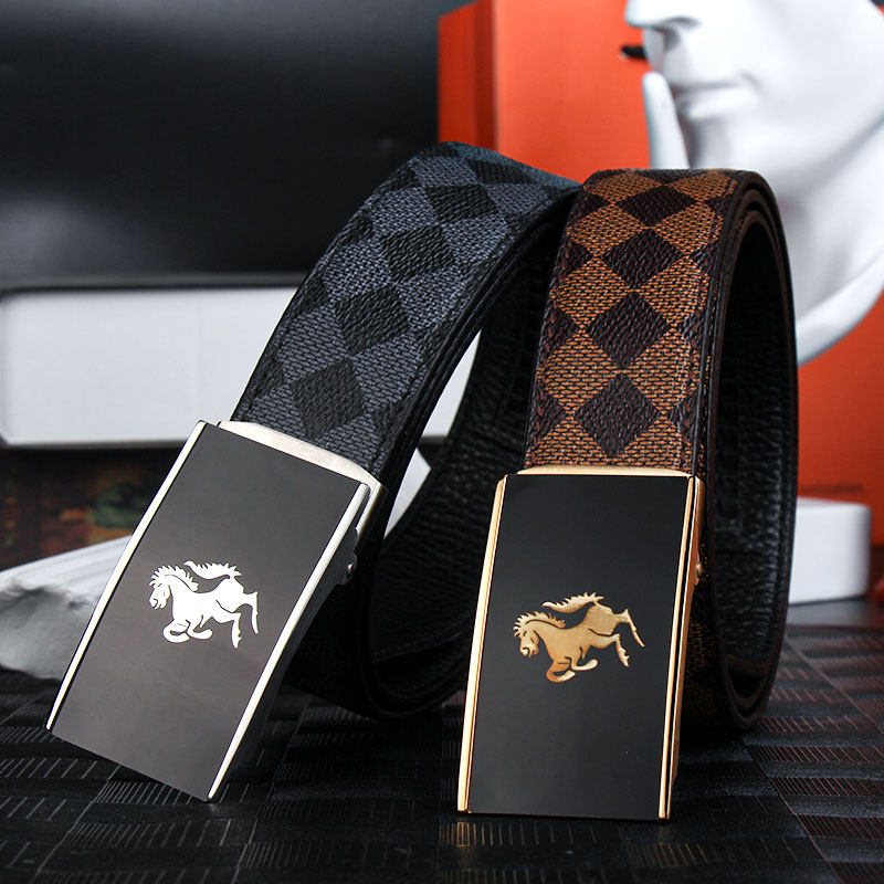 VVBROWN意大利品牌正品皮带男自动扣高档中青年牛皮腰带真皮裤带