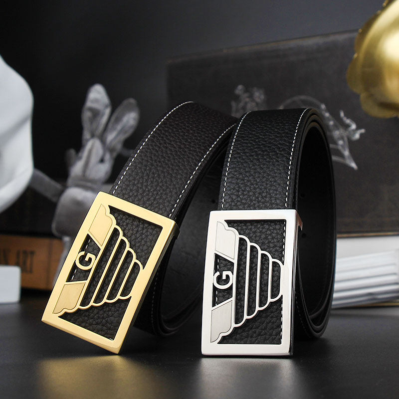 VVBROWN原创正品真皮皮带男士中青年高档轻奢双面头层牛皮裤腰带