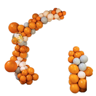 绿色开业气球链场景装饰商场门店周年庆乔迁拱门立柱路引氛围布置