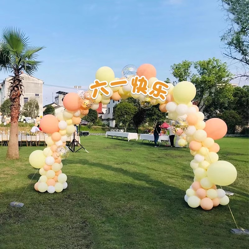 气球拱门毕业场景布置