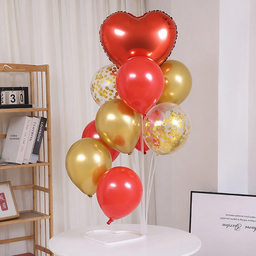 心形气球桌飘立柱门店开业店庆