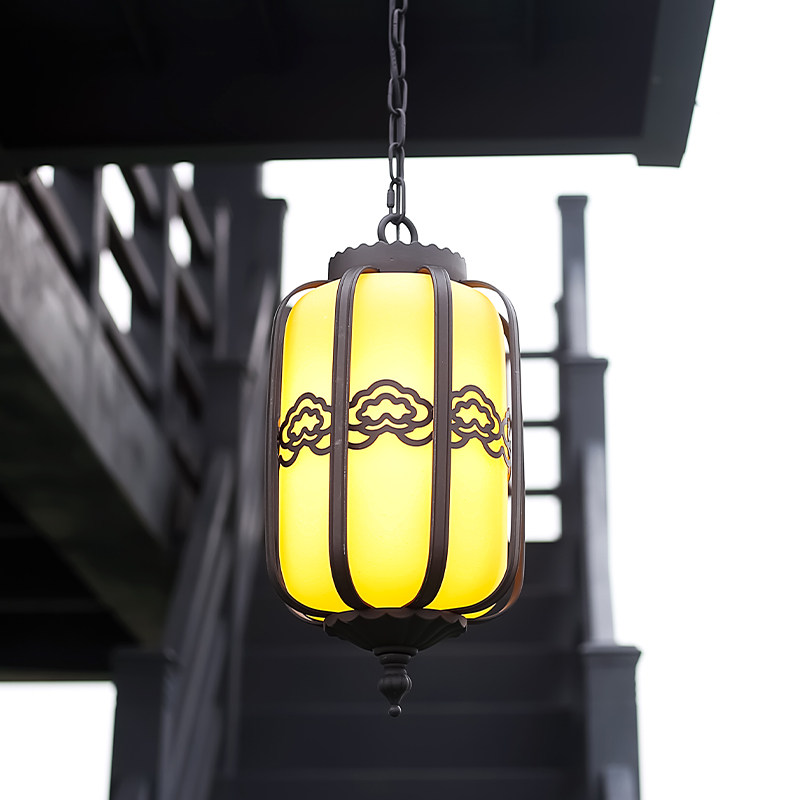 裕见全铜新中式户外灯笼吊灯凉亭庭院大门室外别墅挂灯走廊阳台灯,家装灯饰光源,户外吊灯,淘宝优惠券,粉丝福利购,淘宝优惠卷