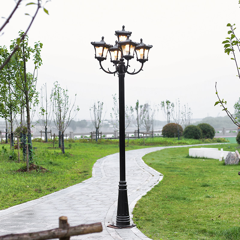 欧式景观路灯室外防水家用院子照明小区别墅庭院3米户外led高杆灯