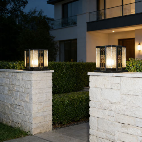 太阳能防水LED庭院柱头灯