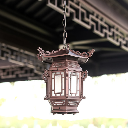 吊灯中式裕见压铸防水