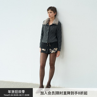 【绒雪叙事】BiLLconch羊毛混纺短外套复古绞花毛衣/半裙套装