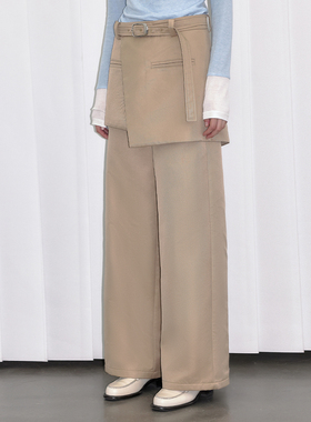 【围裙裤】Berlinconch假两件裙裤叠穿设计休闲阔腿裤2024年秋冬