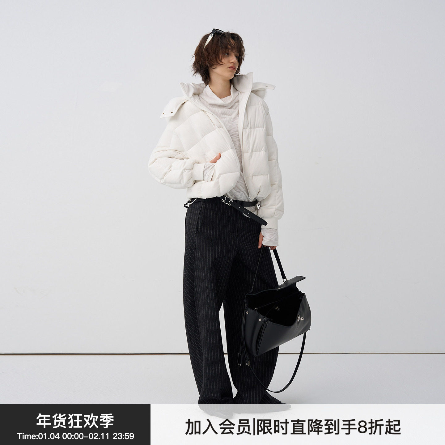 【云绒泡芙】BiLLconch提花针织泡芙格羽绒服连帽短款厚外套秋冬,女装/女士精品,羽绒服,淘宝优惠券,粉丝福利购,淘宝优惠卷