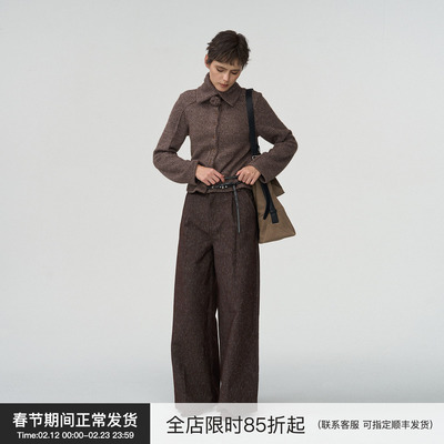 【玫瑰序章】BiLLconch绒感坑条手工玫瑰外套复古针织毛衣女秋款