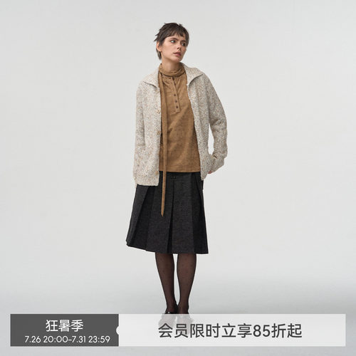 【肌理彩纱】BiLLconch立体彩纱纹理感毛衣两穿休闲外套上衣秋冬
