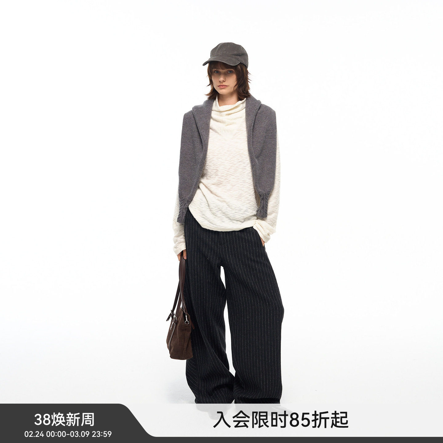 【正常发货|绒感肌理】BiLLconch高领修身打底t恤内搭堆堆领上衣