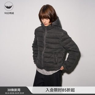 【酵洗排骨】BiLLconch重工水洗排骨羽绒服宽松廓形90白鸭绒外套