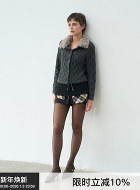 【绒雪叙事】BiLLconch羊毛混纺短外套复古绞花毛衣/半裙套装