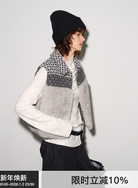 【冬日协奏曲】BiLLconch 100%羊毛内里马甲叠穿格纹毛毛背心保暖