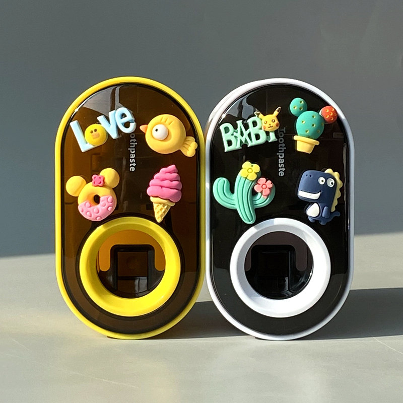 个性创意自动挤牙膏器卡通可爱儿童牙膏架贴懒人挤压牙膏器少女心