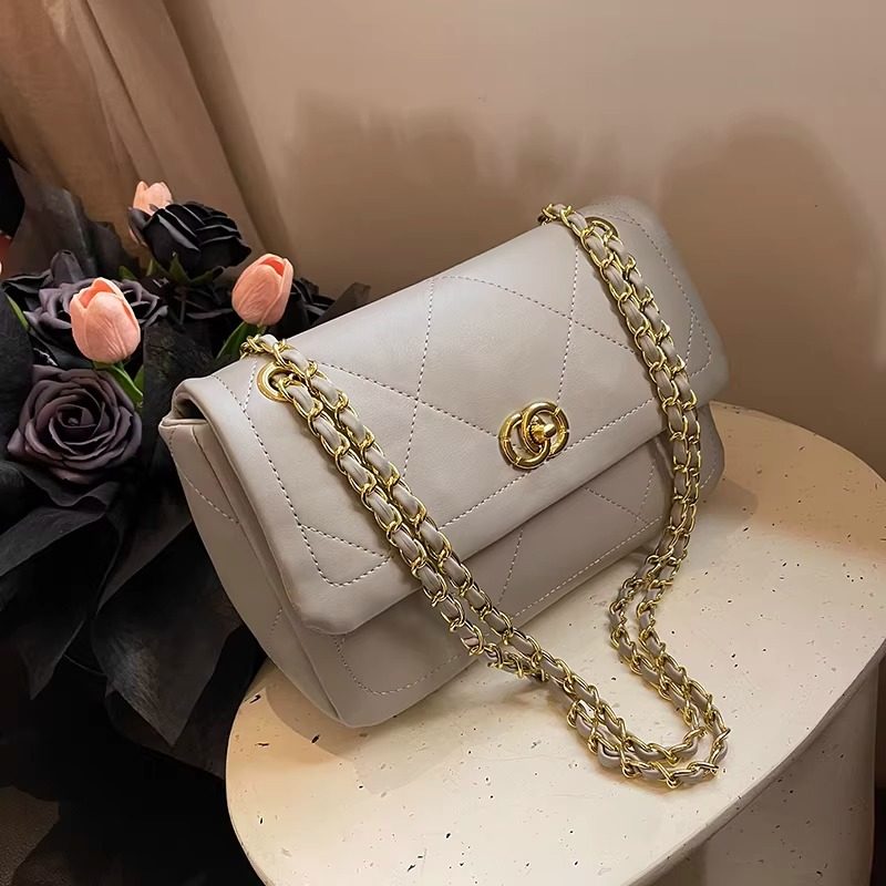 小香风菱格链条包女2025新款轻奢高级感斜挎包小方包腋下包女包