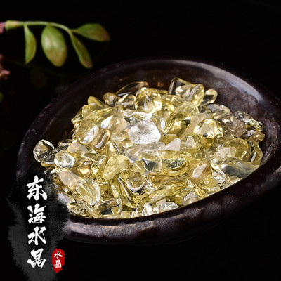 天然黄水晶原石大块黄水晶招财碎石颗粒不规则碎石头黄水晶消磁石