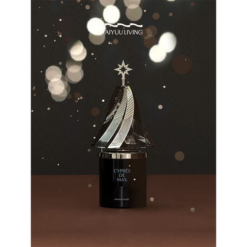 圣诞树装饰品摆件走马灯香薰蜡烛