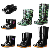 防水鞋 秋冬雨鞋 棉胶鞋 水靴套鞋 雨靴男士 高筒中筒短筒劳保时尚