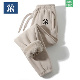 奥粒绒运动裤 加绒加厚保暖情侣卫裤 子汉服 男女冬季 商场撤柜抓绒裤
