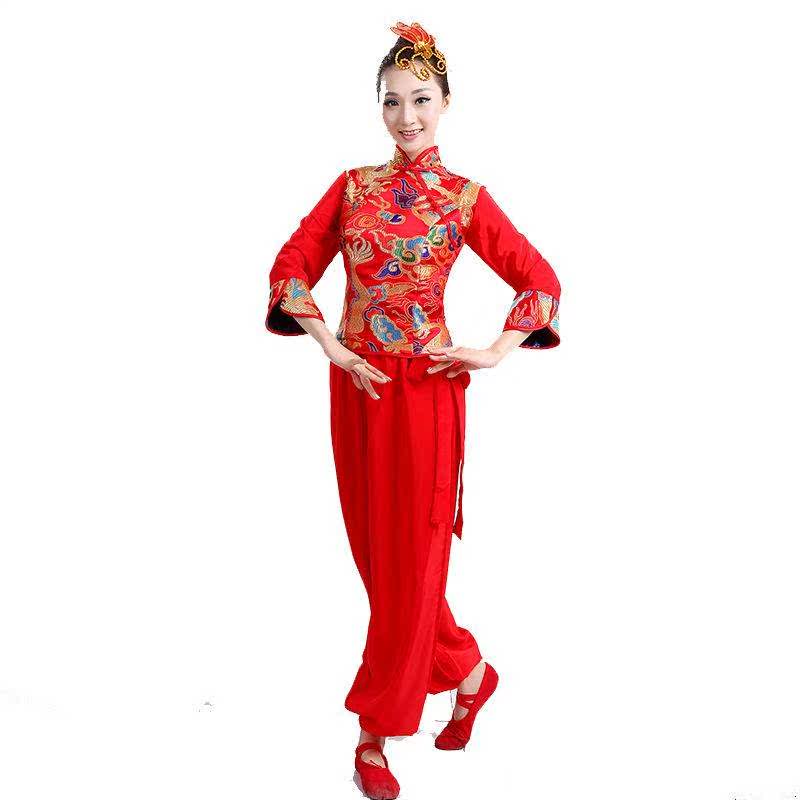 品奥特步步高档打鼓服演出服新款喜庆舞蹈服装手绢舞广场腰鼓服秧在类目 男装, T恤中 - 来自Buy2taobao.com提供专业的淘宝代购服务