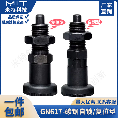 冈特旋钮柱塞自锁/复位碳钢