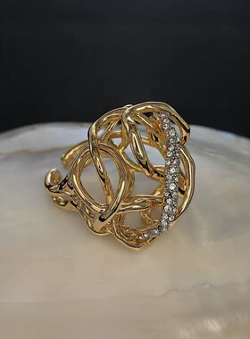 缠绕戒指鬼才设计师复古重工轻奢小众vintage中古戒指