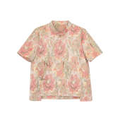 针织斜襟短袖 国风桑蚕丝夏季 新中式 上衣A512163 绘溪