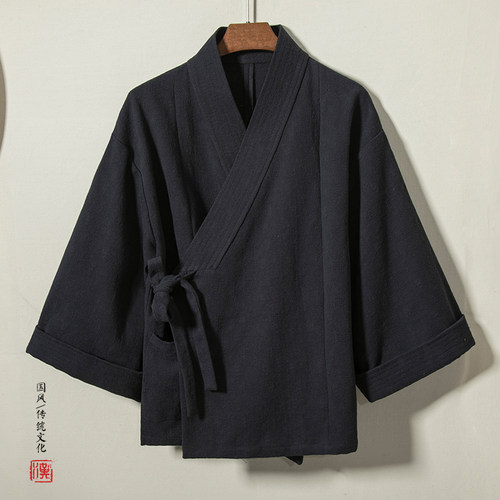 居士服禅修服加厚斜襟夹克