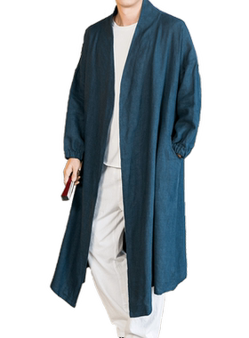 复古后盘扣居士禅服男