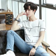 Summer new men's short sleeve fashion boys' and young students' T-shirt