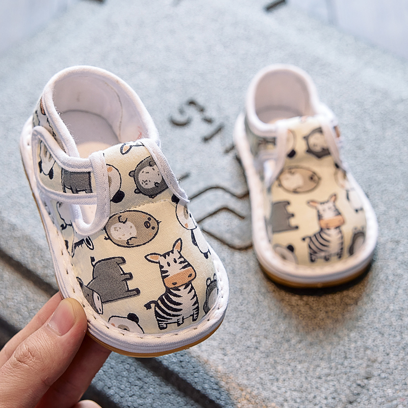 儿童手工千层底布鞋1-4岁2男女宝宝透气老北京鞋子软底单鞋春秋季