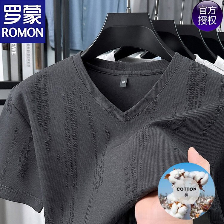 罗蒙男夏季新款时尚百搭短袖T恤