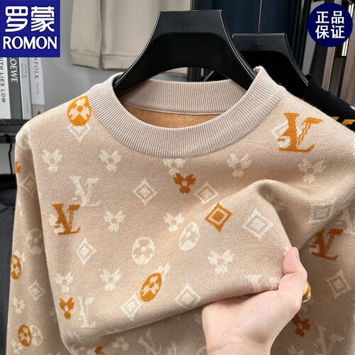 罗蒙秋冬新款男士加厚针织衫毛衣