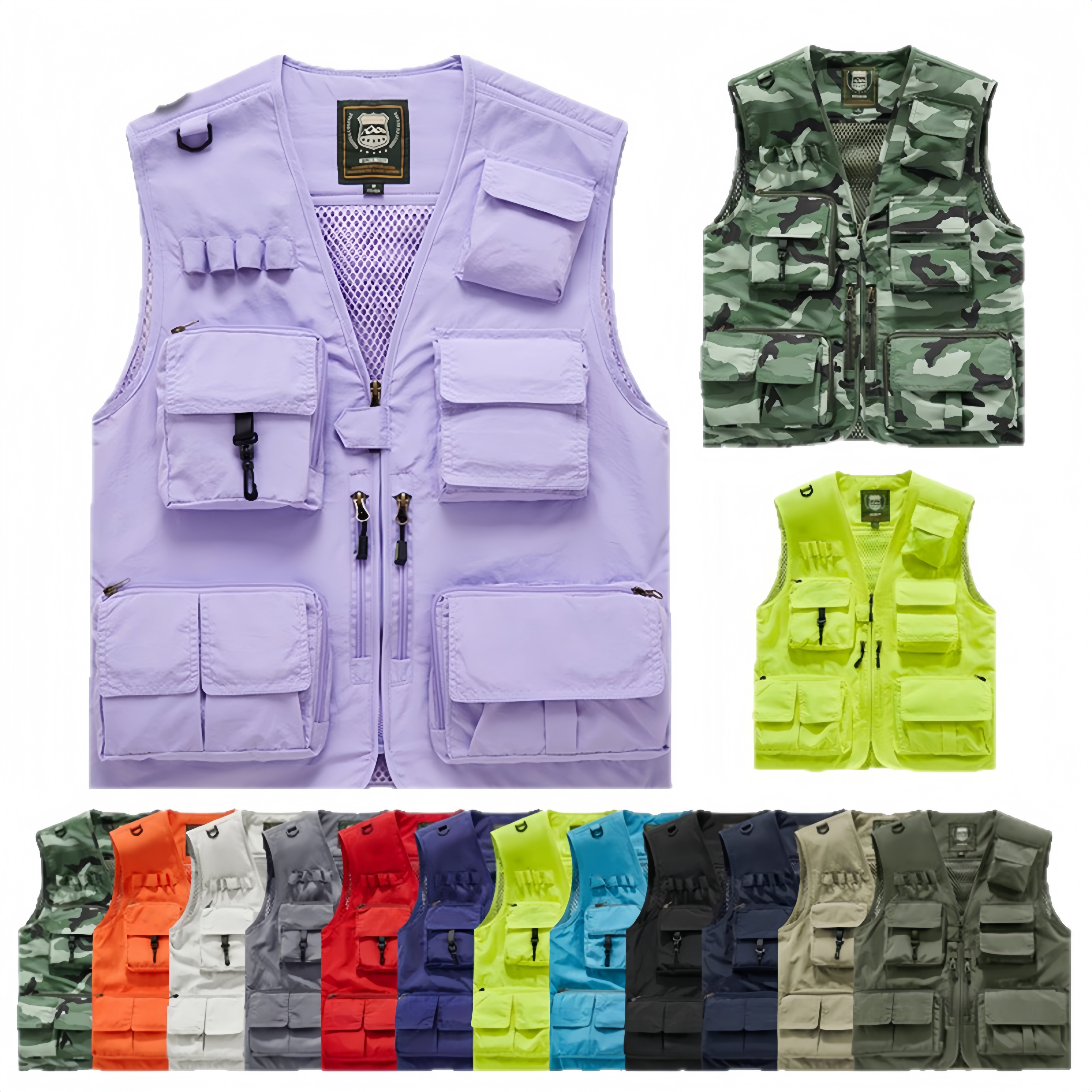 运动多口袋马甲定制工作服背心