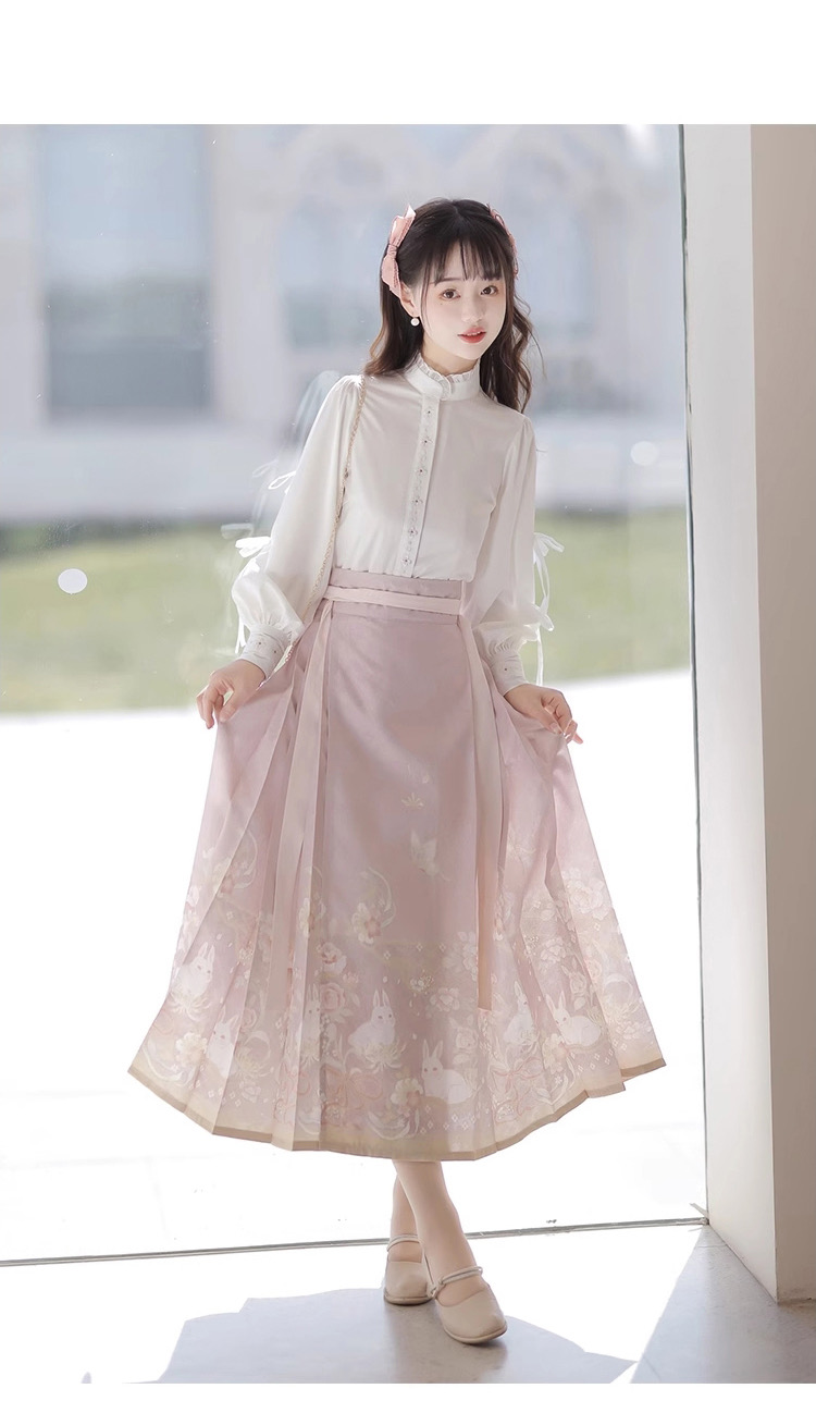 清仓不退换花墙兔兔原创明制汉服女改良新中式国风汉元素马面裙