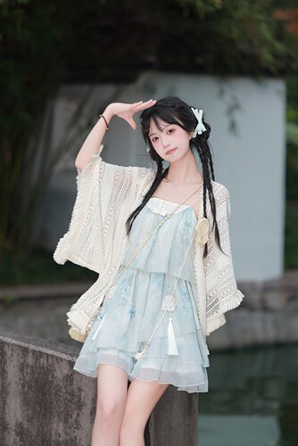 海盐少女夏季国风汉元素吊带裙