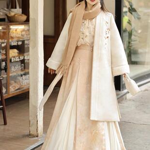 秋意晚原创汉服女改良日常汉元素新中式国风高级感三裥裙半裙春秋