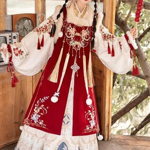 小神仙原创改良汉服女装新年款国风汉元素交领衣比甲马面裙新中式